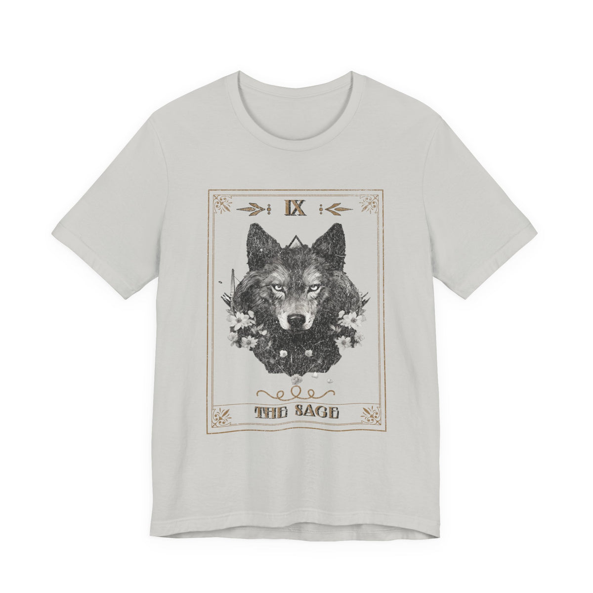 Wolf Tarot Graphic graphic shirt featuring "The Sage" Vintage Wolf Illustration T-Shirt