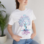 Good Omens Tree of Knowledge Doodle Aziraphale graphic shirt featuring Comic Con Fandom Jersey Short Sleeve Tee