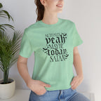 "Actually Yeah Maybe Today Satan" graphic shirt featuring Gothic Dark Humor Graphic Tee