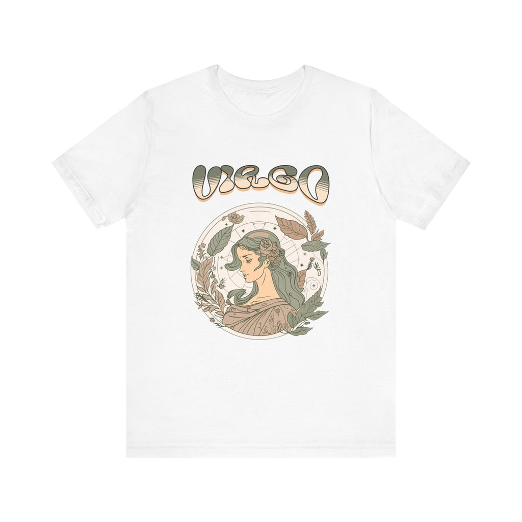 Virgo Zodiac T‑ graphic shirt featuring Vintage Botanical Astrology Tee