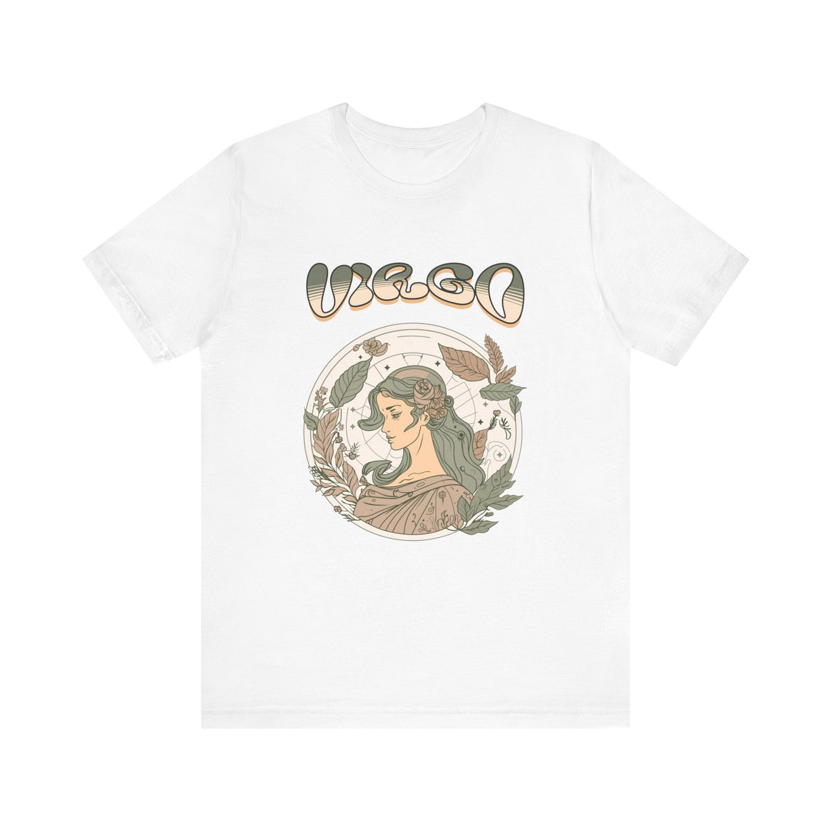 Virgo Zodiac T‑ graphic shirt featuring Vintage Botanical Astrology Tee