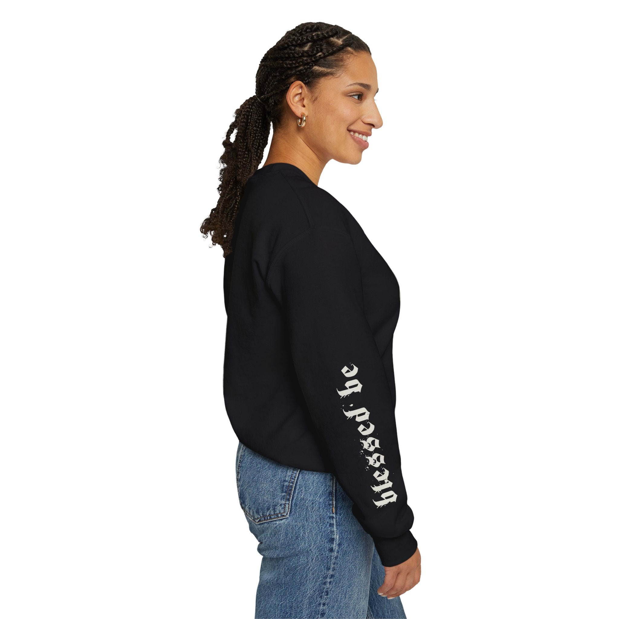 Blessed Be Sweatshirt, Occult Witchcore Crewneck, Goat Skull Sweater, Dark Witchy Aesthetic, Grunge Pagan Pullover Unisex
