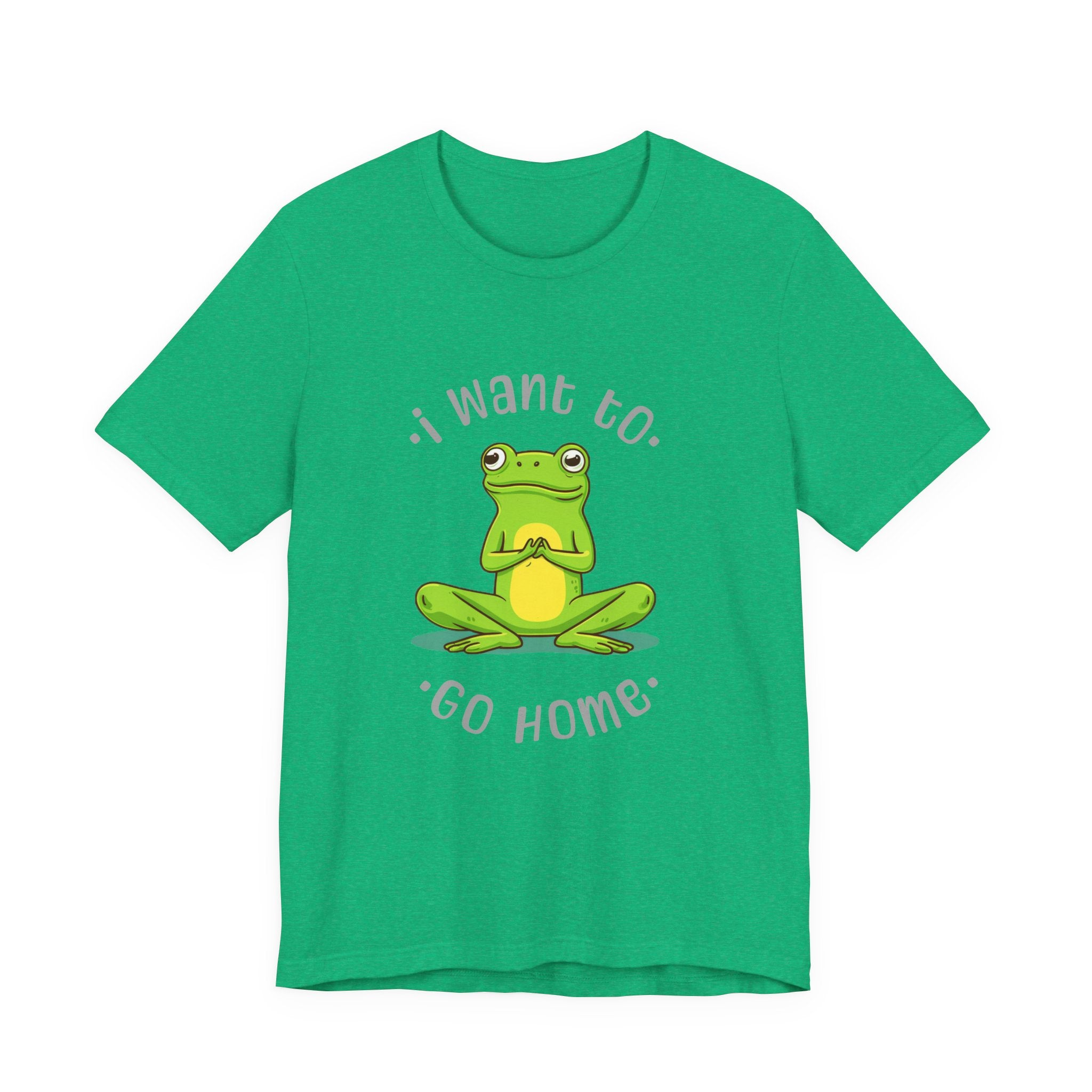 I Want To Go Home Frog Tee — Cute Meditation Frog Graphic T-Shirt