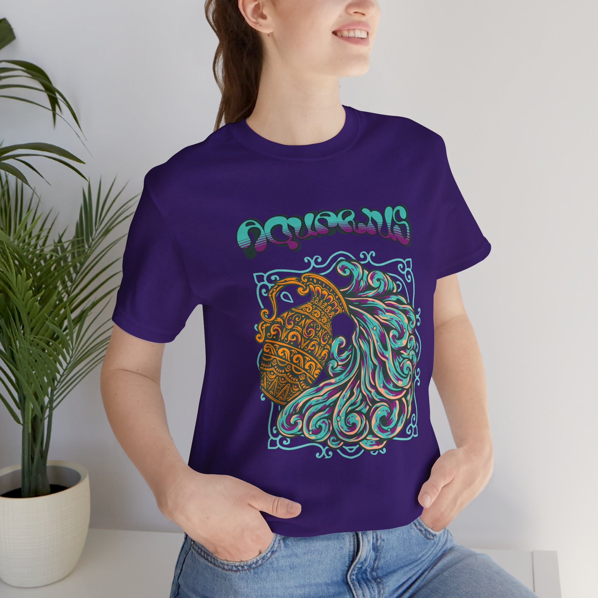 Aquarius Water Bearer Graphic Tee — Zodiac Astrology T-Shirt