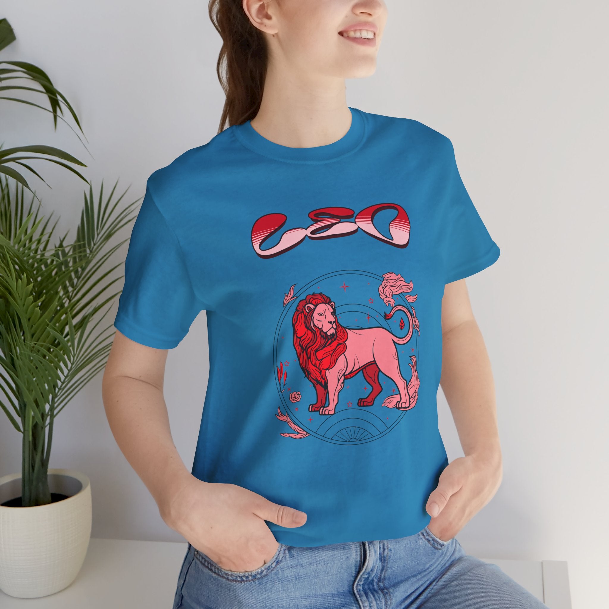 Leo Zodiac Tee — Red Lion Astrology Birthday Gift