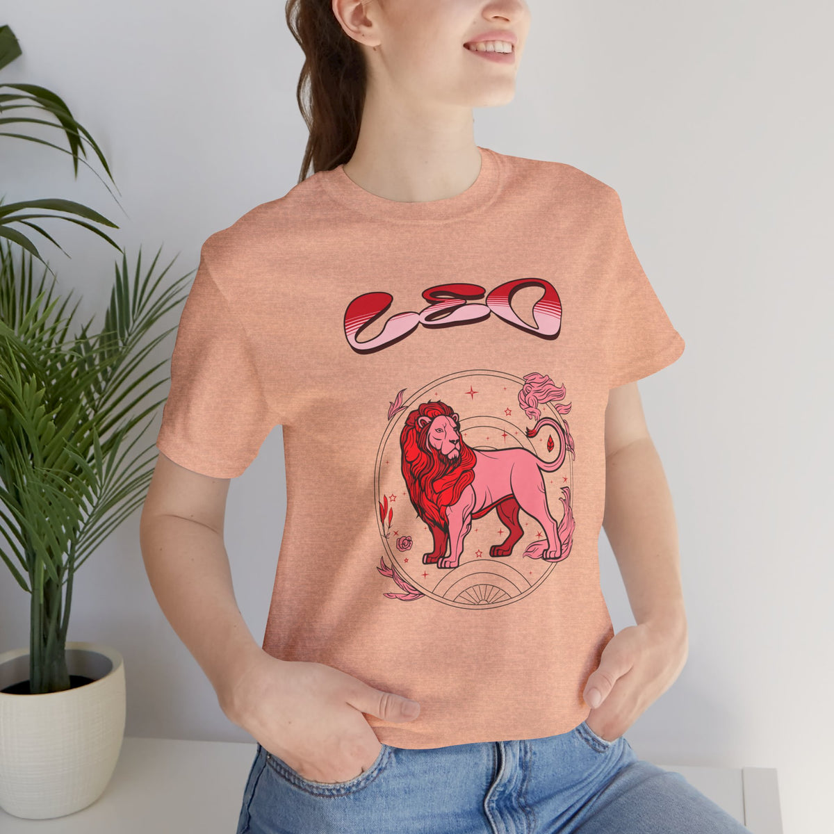 Leo Zodiac graphic shirt featuring Red Lion Astrology Birthday