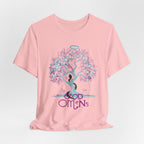 Good Omens Tree of Knowledge Doodle Aziraphale graphic shirt featuring Comic Con Fandom Jersey Short Sleeve Tee