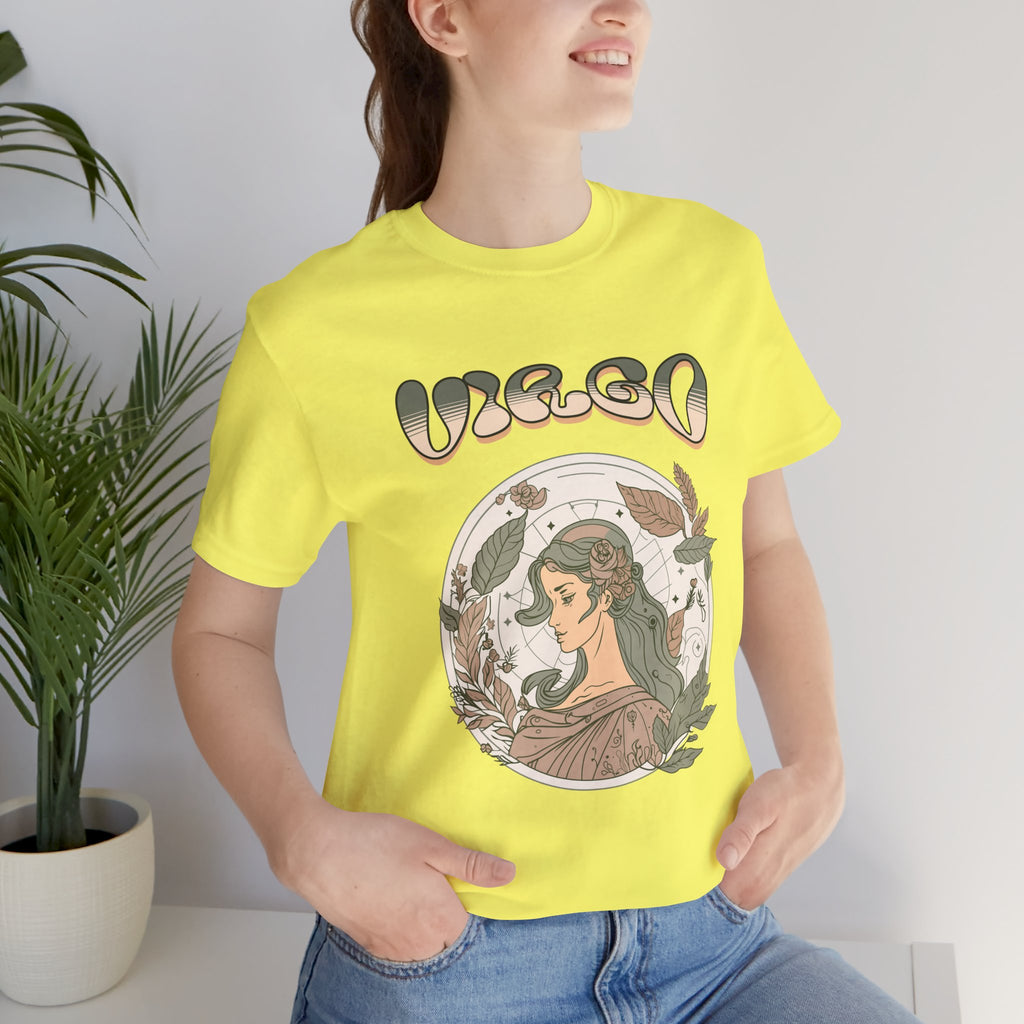 Virgo Zodiac T‑Shirt — Vintage Botanical Astrology Tee