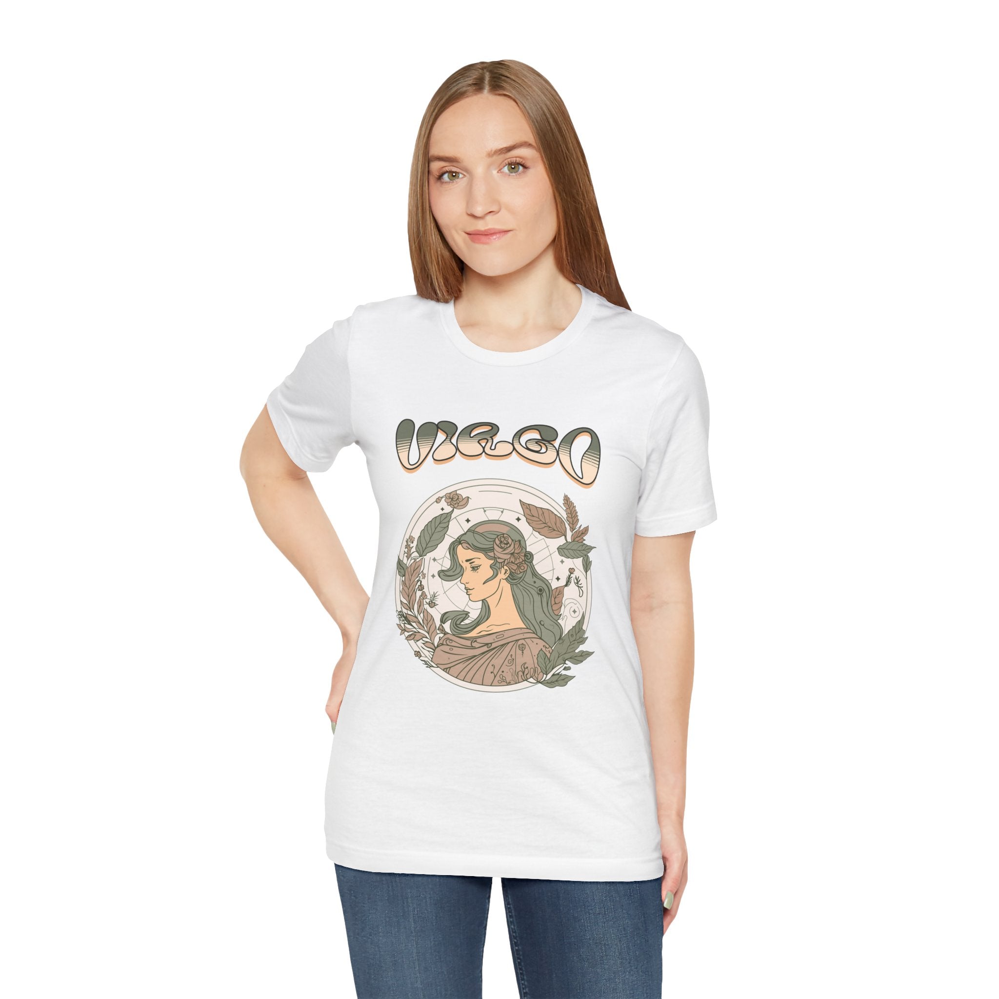 Virgo Zodiac T‑Shirt — Vintage Botanical Astrology Tee