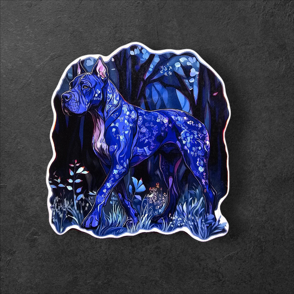 Floral Cane Corso Sticker: Italian Mastiff Vinyl Decal