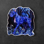 Floral Cane Corso : Italian Mastiff vinyl sticker in White