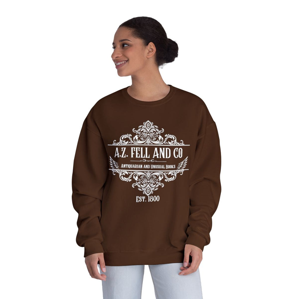 A.Z. Fell and Co graphic sweatshirt featuring Good Omens Aziraphale Bookshop Crewneck