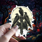 Raven Familiar : Holographic Witchy Bird vinyl sticker