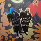 "May I Approach the Bitch" vinyl sticker featuring What We Do in the Shadows Meme Decal