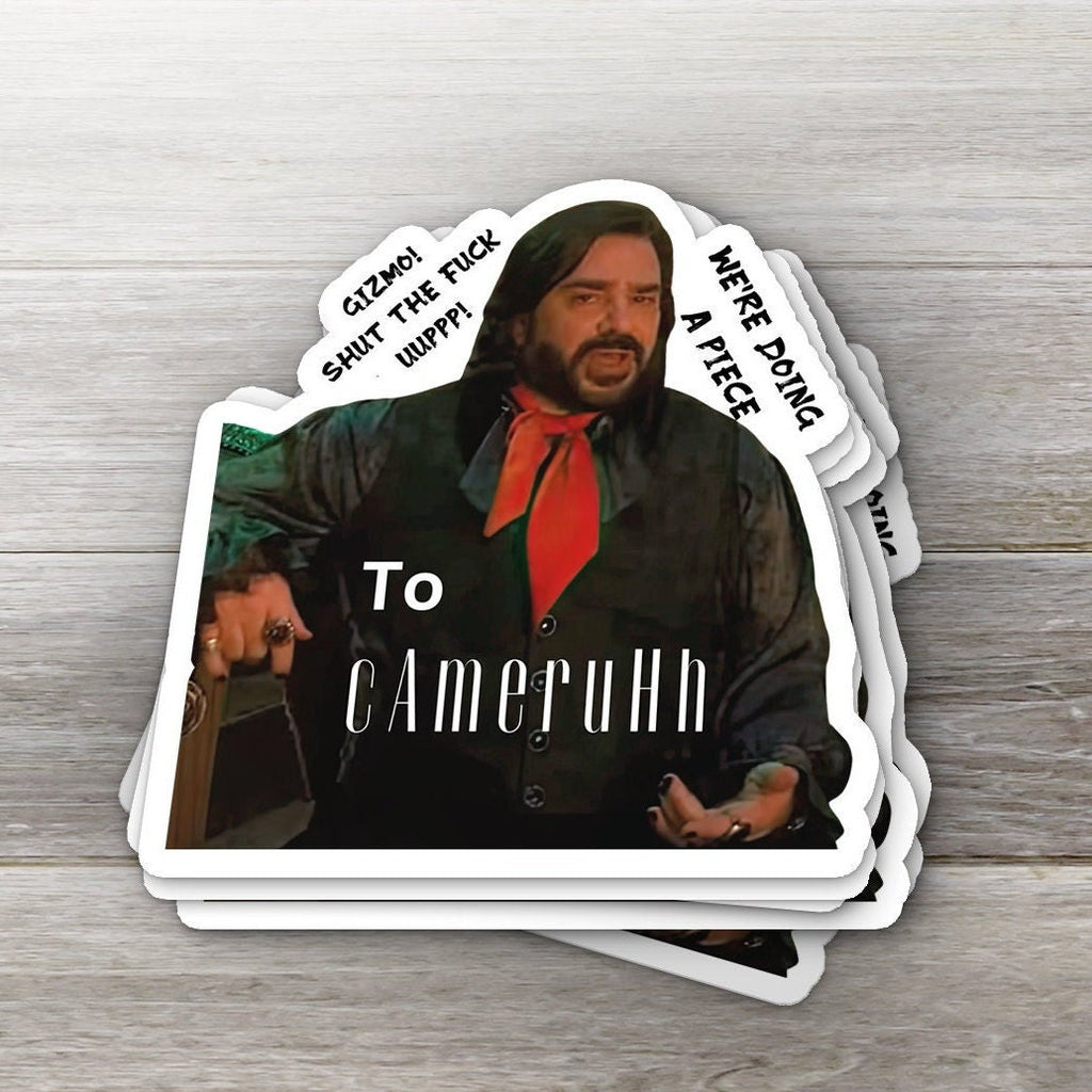 What We Do in the Shadows Sticker: Laszlo 'Piece to Camera' - Water Resistant