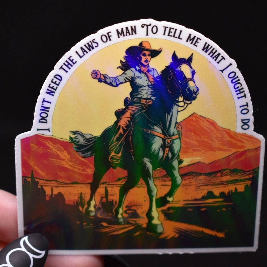 Outlaw Country Triune God Sticker: Water Resistant Country Music Decal