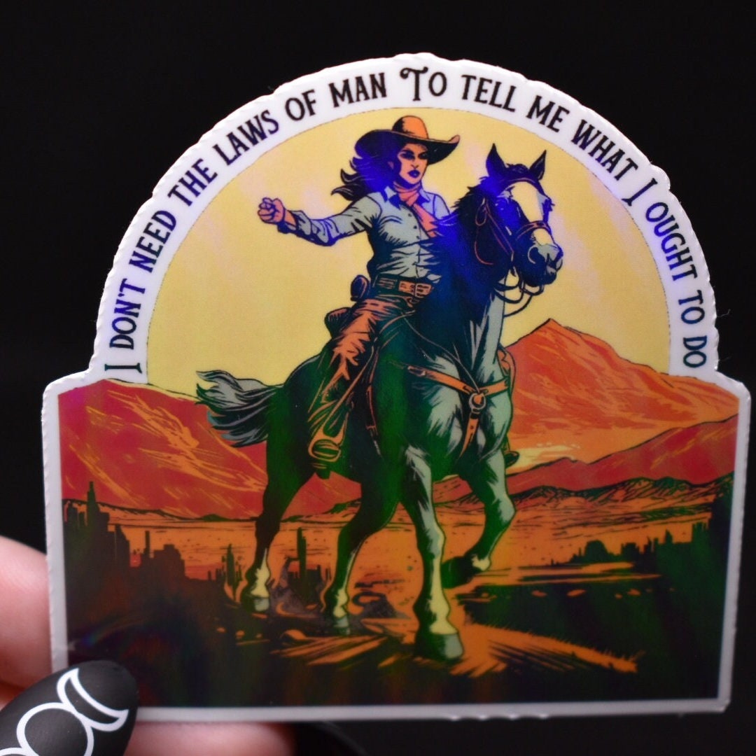 Outlaw Country Triune God Sticker: Water Resistant Country Music Decal