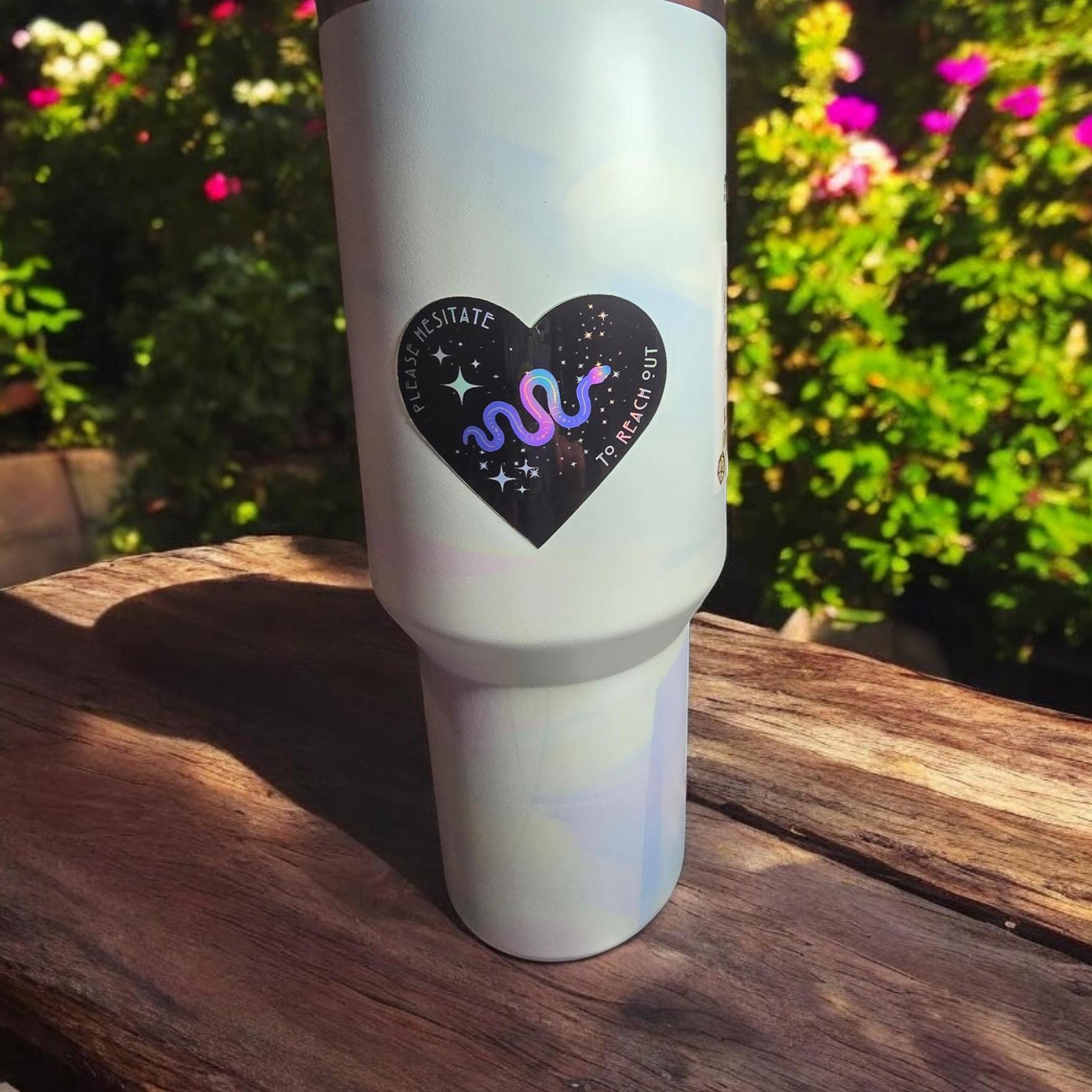 Holographic Snake Heart Sticker: Anti-Social Humor Vinyl Decal