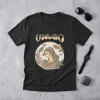 Virgo Zodiac T‑ graphic shirt featuring Vintage Botanical Astrology Tee in Aqua