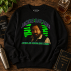 Jackie Daytona Regular Human Bartender graphic sweatshirt featuring What We Do in the Shadows Crewneck in Dark Heather