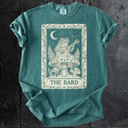 The Bard graphic shirt featuring Vintage Frog Bard Tarot Art Tee