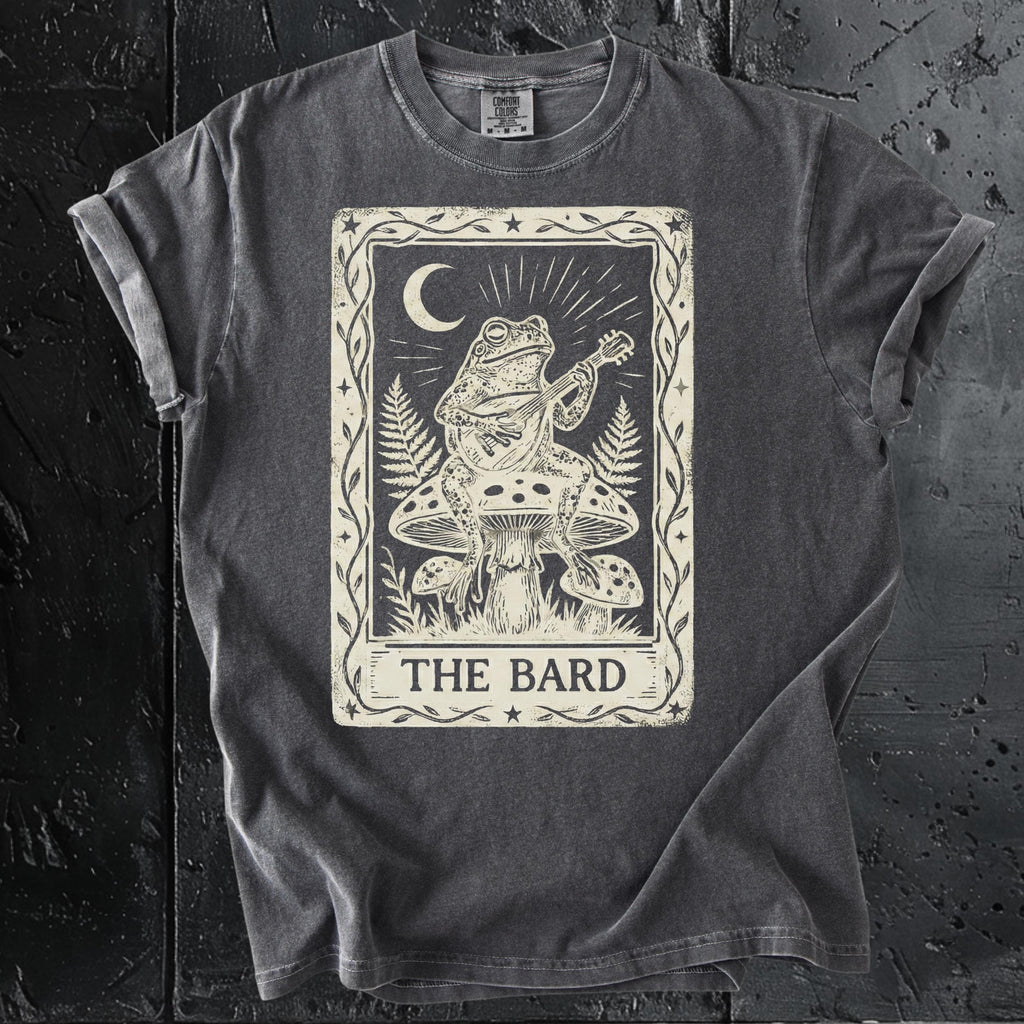 The Bard graphic shirt featuring Vintage Frog Bard Tarot Art Tee