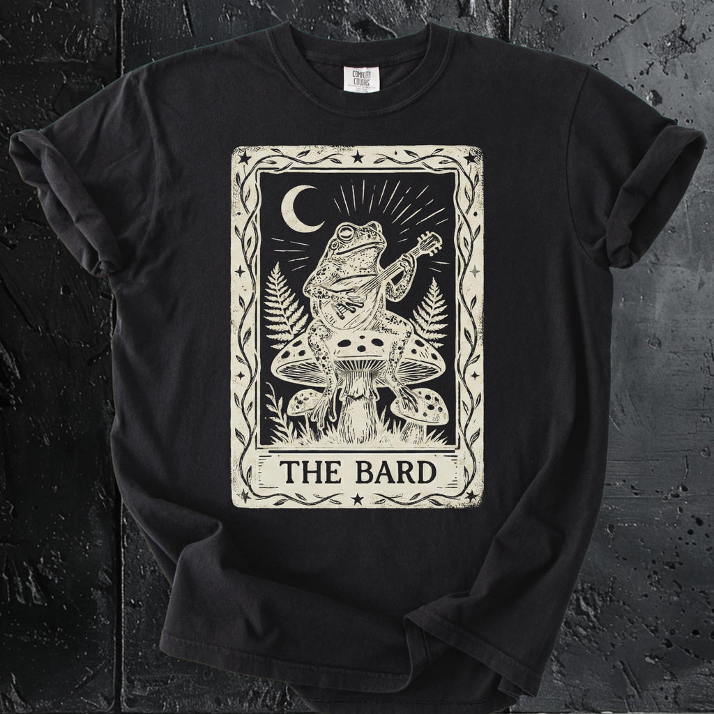 The Bard T-Shirt — Vintage Frog Bard Tarot Art Tee