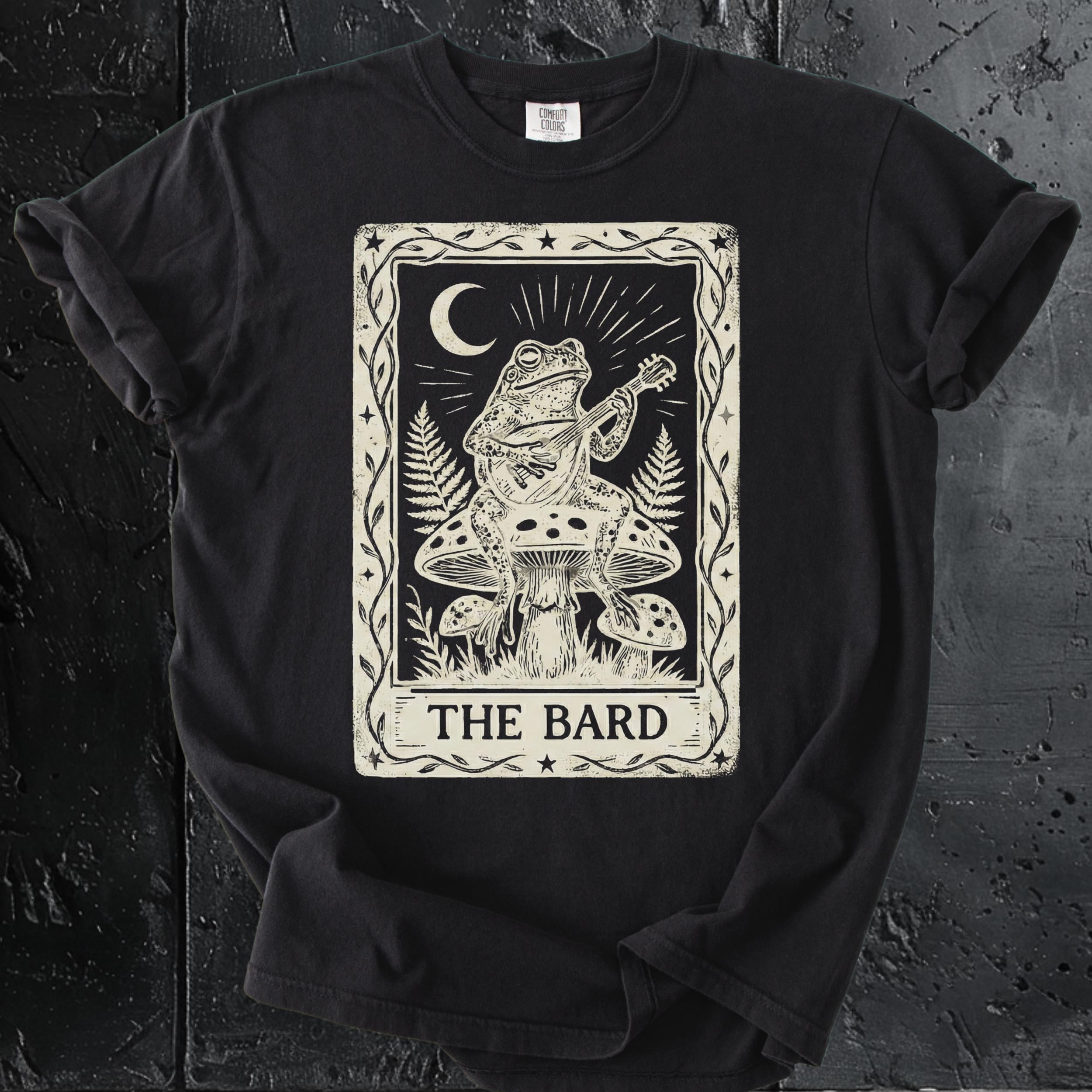 The Bard T-Shirt — Vintage Frog Bard Tarot Art Tee