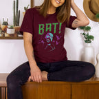 What We Do in the Shadows BAT graphic shirt featuring Laszlo Cravensworth Vampire Graphic Tee