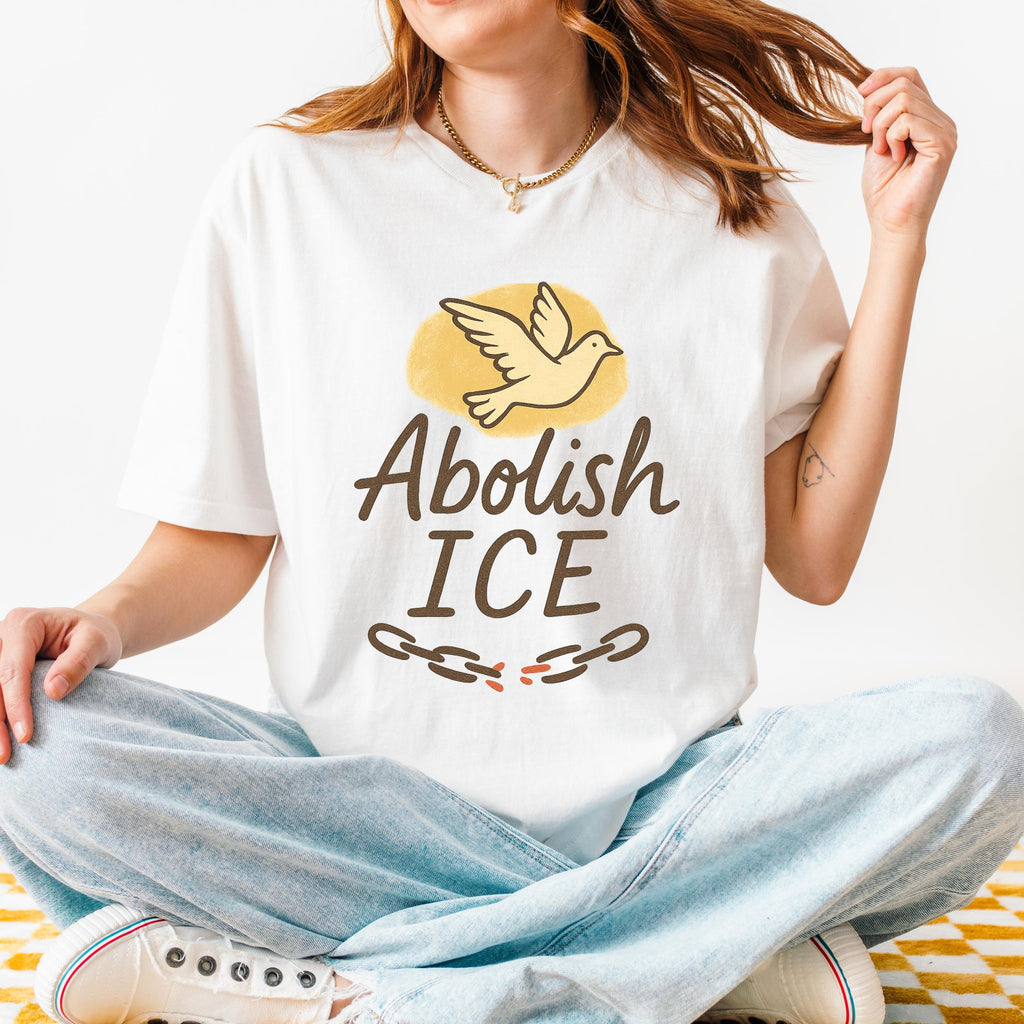 Abolish ICE T-Shirt — Dove Freedom Protest Tee