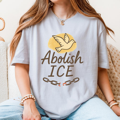 Abolish ICE T-Shirt — Dove Freedom Protest Tee