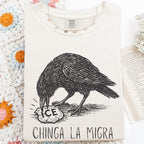 Chinga La Migra Raven Graphic graphic shirt featuring Political Statement Shirt