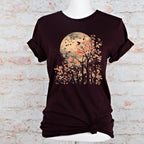 Autumn Moon Sakura graphic shirt in Black