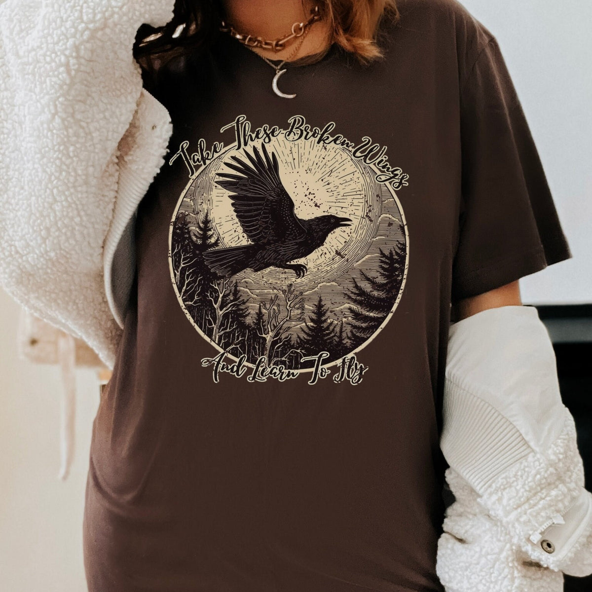 Blackbird graphic shirt featuring Take These Broken Wings Graphic Tee