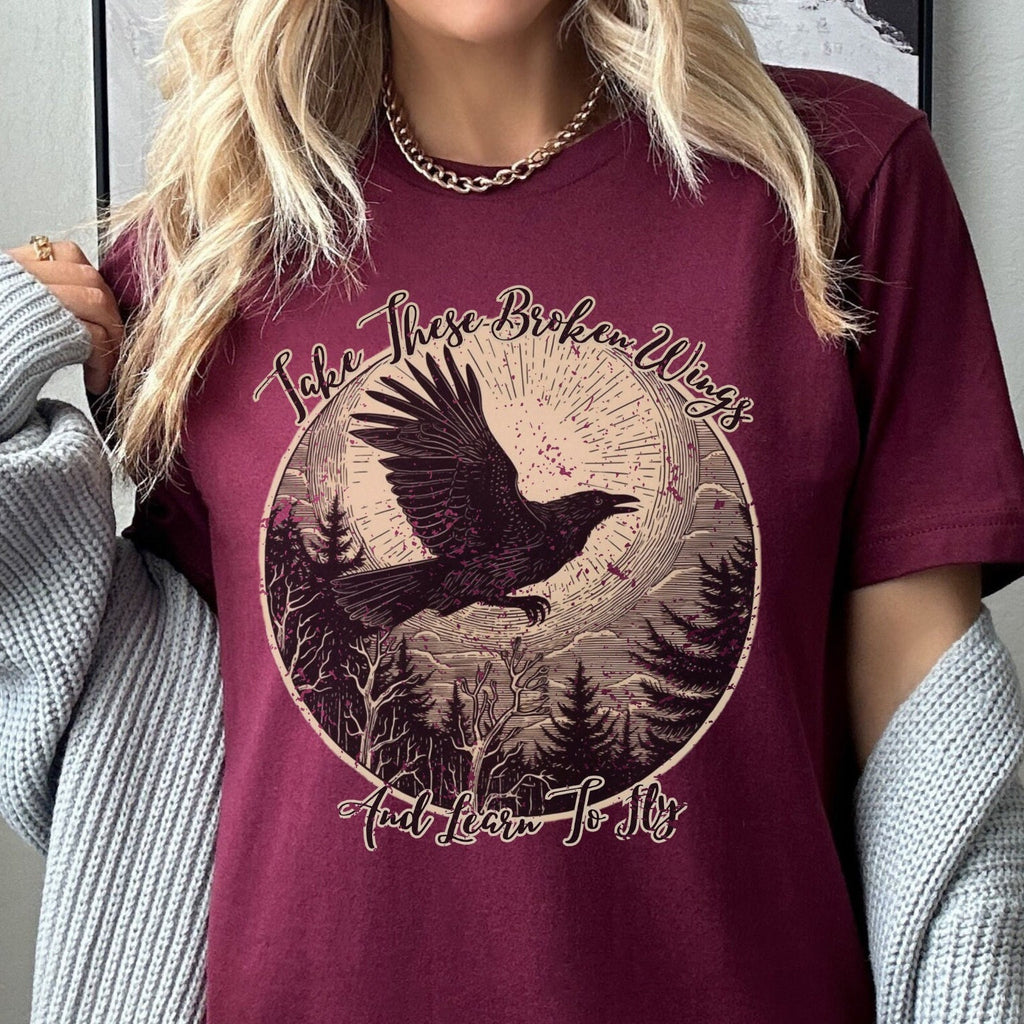 Blackbird graphic shirt featuring Take These Broken Wings Graphic Tee