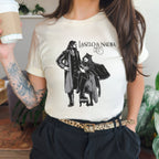Laszlo & Nadja Bats graphic shirt featuring What We Do in the Shadows Vampire Tee in Baby Blue