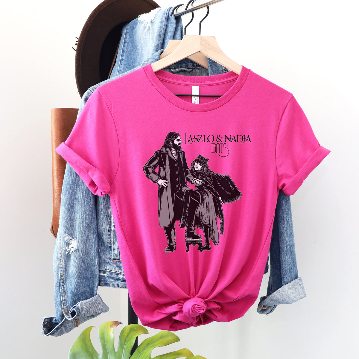 Laszlo & Nadja Bats graphic shirt featuring What We Do in the Shadows Vampire Tee