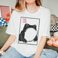 Frog Print T‑Shirt — Minimal Japanese Stamp Illustration