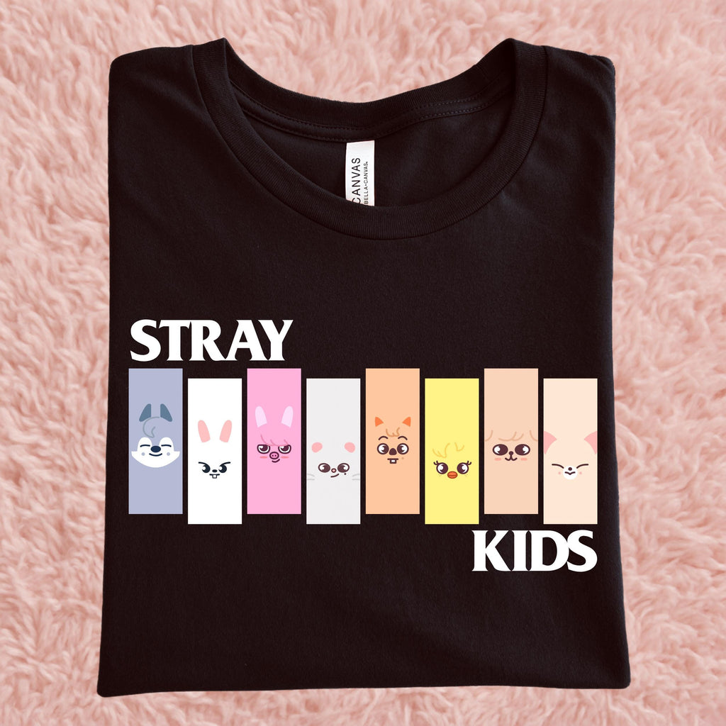 Stray Kids Inspired SKZOO Shirt | Cute Kpop Fan Tee, Minimal Idol Animal Graphic, Soft Unisex Music Shirt