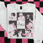 Stray Kids Collage graphic sweatshirt featuring Love Dreams Stray Kids Kpop Fan Crewneck