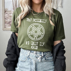 The Economy Is Not My God Pentagram Graphic graphic shirt featuring Anticapitalist Feminist Shirt