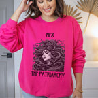 Crewneck Sweatshirt graphic sweatshirt featuring Medusa 'Hex the Patriarchy' Graphic