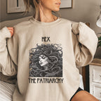 Crewneck Sweatshirt graphic sweatshirt featuring Medusa 'Hex the Patriarchy' Graphic