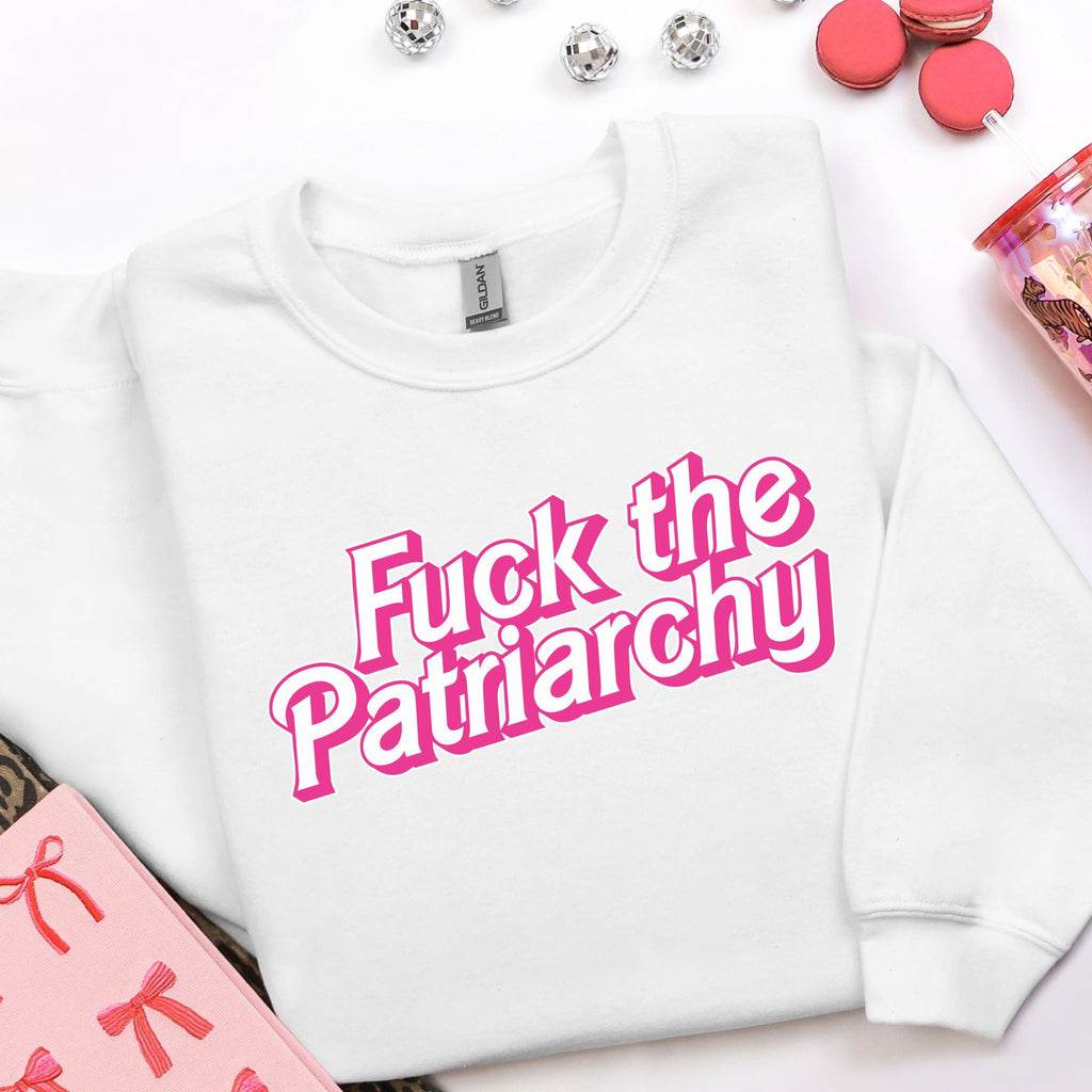 Fuck the Patriarchy graphic sweatshirt featuring Feminist Statement Pullover