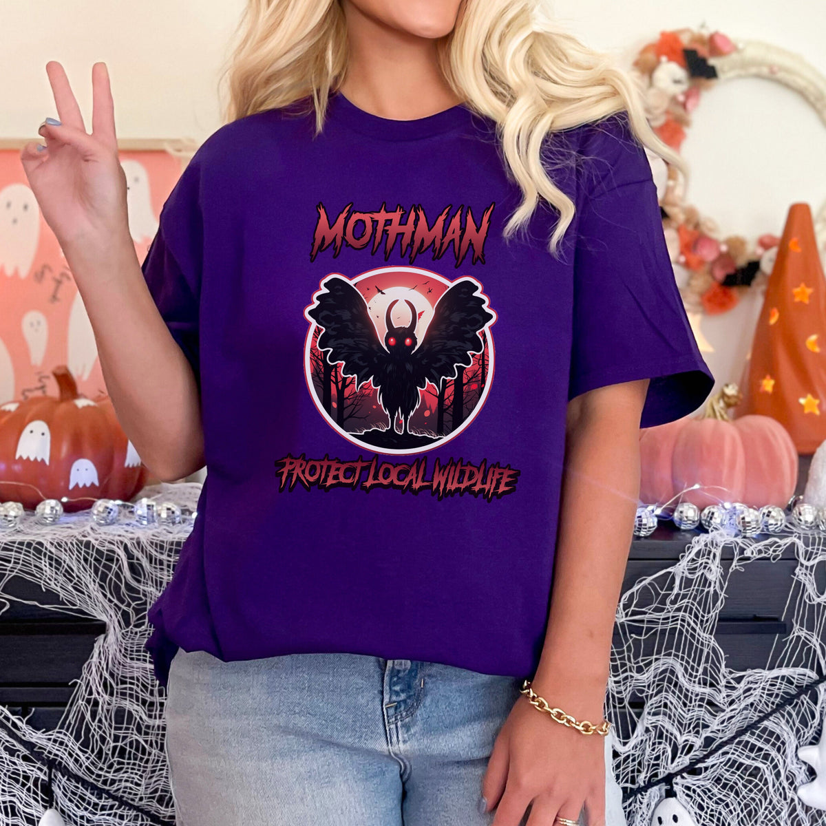 Additional photo of Mothman Protect Local Wildlife T-shirt