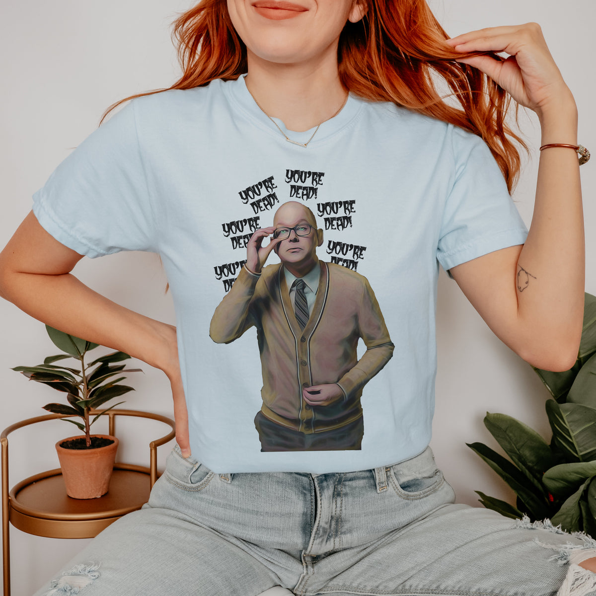 Colin Robinson You’re Dead graphic shirt featuring What We Do in the Shadows Graphic Tee