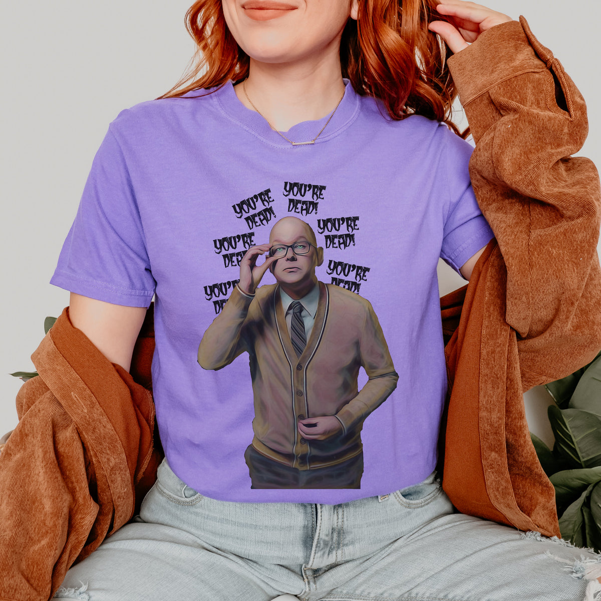 Colin Robinson You’re Dead graphic shirt featuring What We Do in the Shadows Graphic Tee