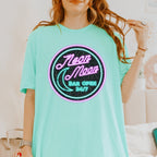 Neon Moon graphic shirt featuring 'Neon Moon Bar Open 24/7' Retro Neon Sign
