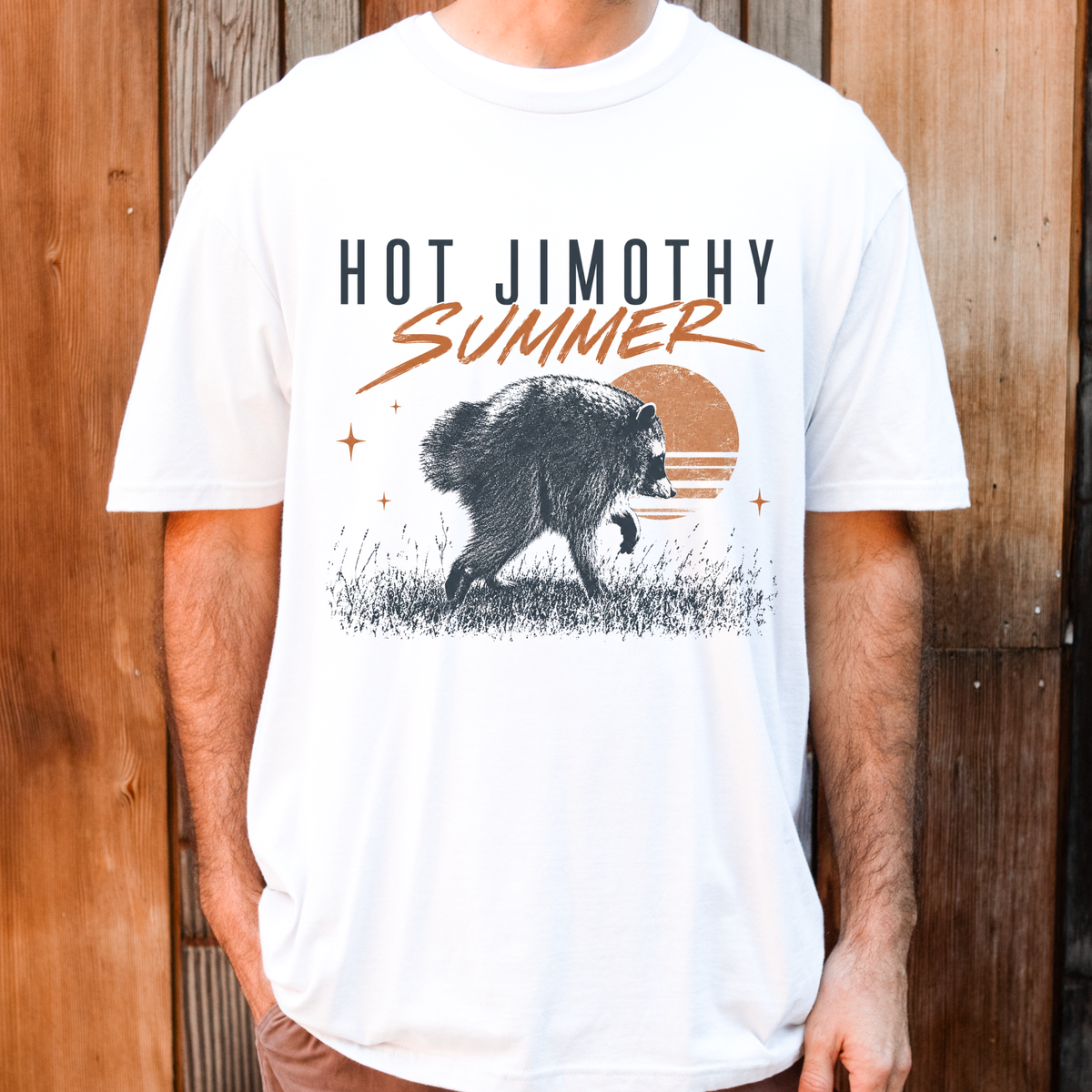 Hot Jimothy Summer Raccoon graphic shirt featuring Seattle Meme Comfort Colors Graphic Tee