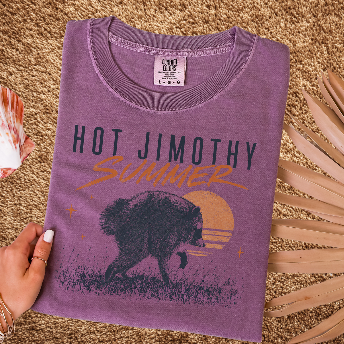 Hot Jimothy Summer Raccoon graphic shirt featuring Seattle Meme Comfort Colors Graphic Tee
